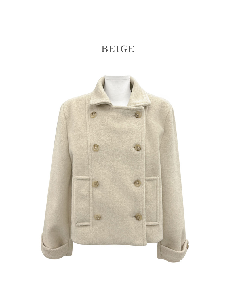 ダブルカラーウールハーフコート | ファッション通販サイト NUGU