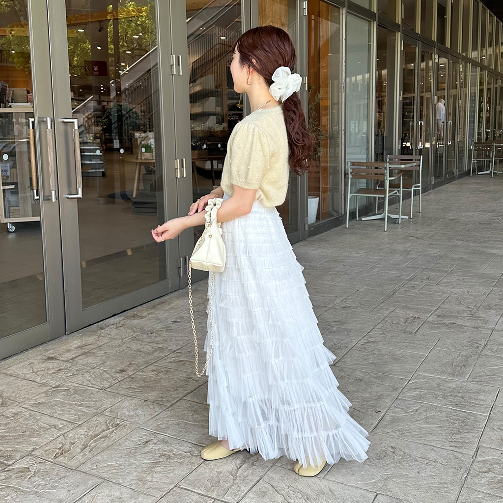 シフォンティアードロングスカート | ファッション通販サイト NUGU