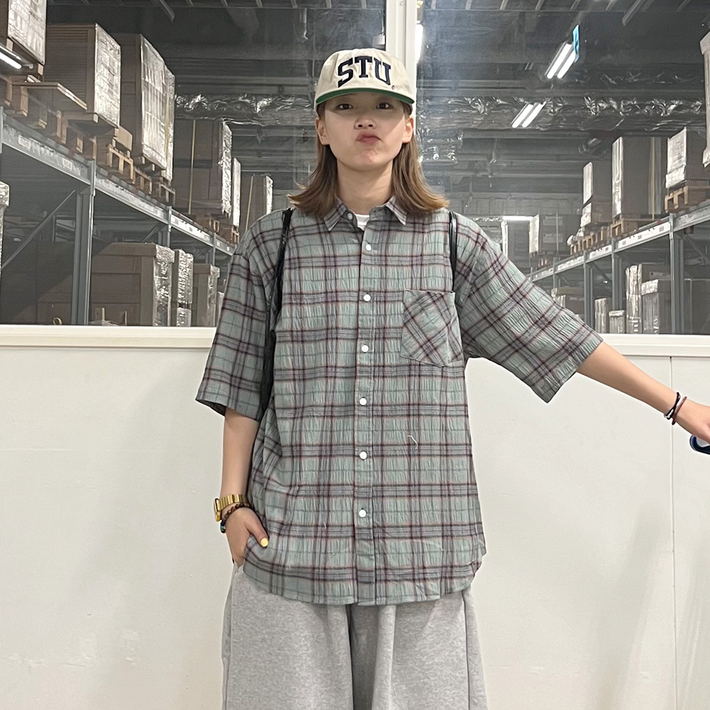 サマーチェック半袖シャツ | ファッション通販サイト NUGU