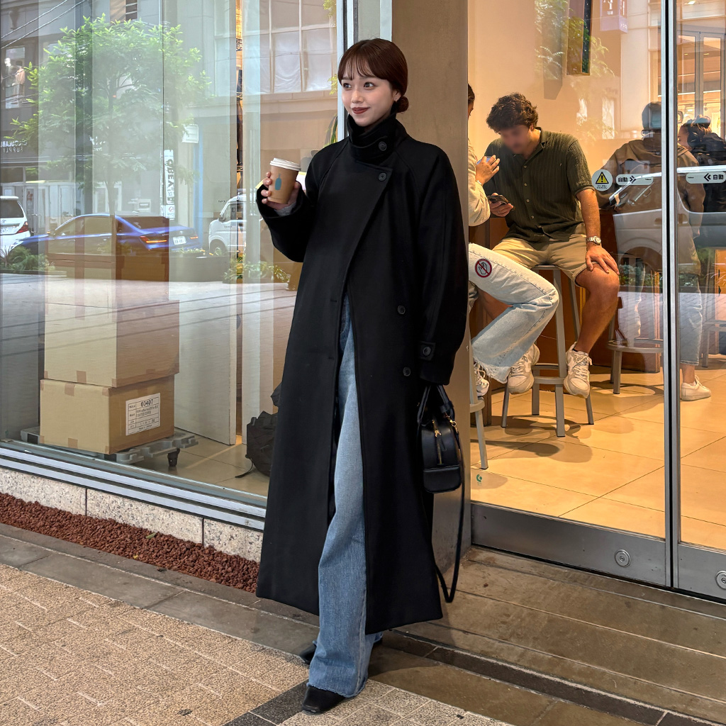 ハイネックロングコート | ファッション通販サイト NUGU