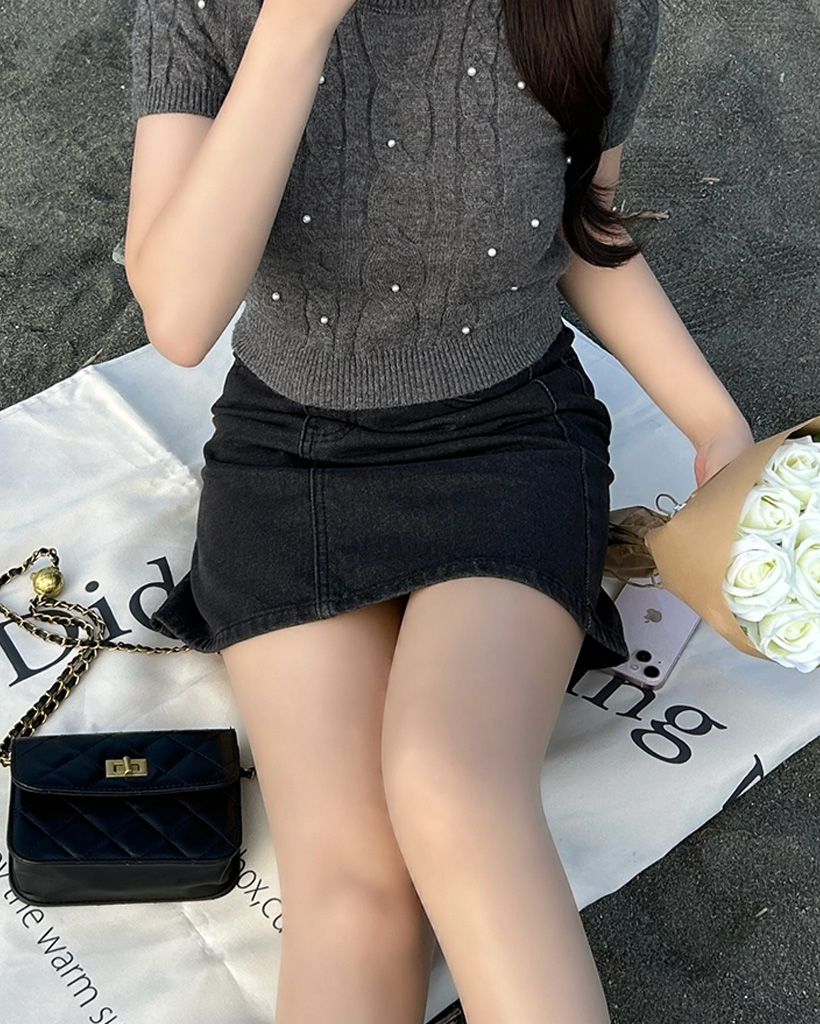 Aラインデニムミニスカート | ファッション通販サイト NUGU