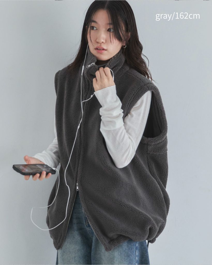 ダブルジップボアベスト | ファッション通販サイト NUGU