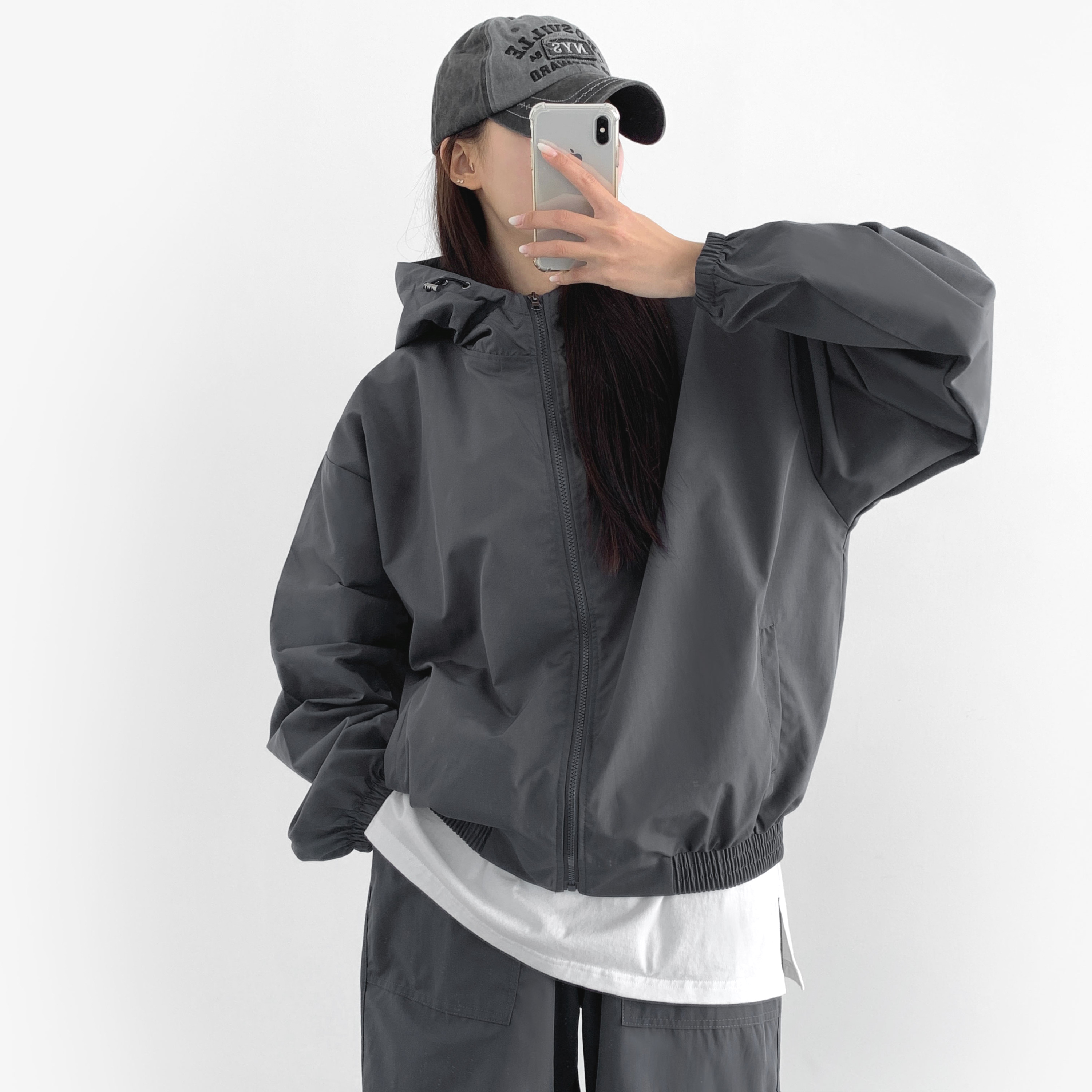 unisex] オーバーサイズハイネックウィンドブレーカー | ファッション