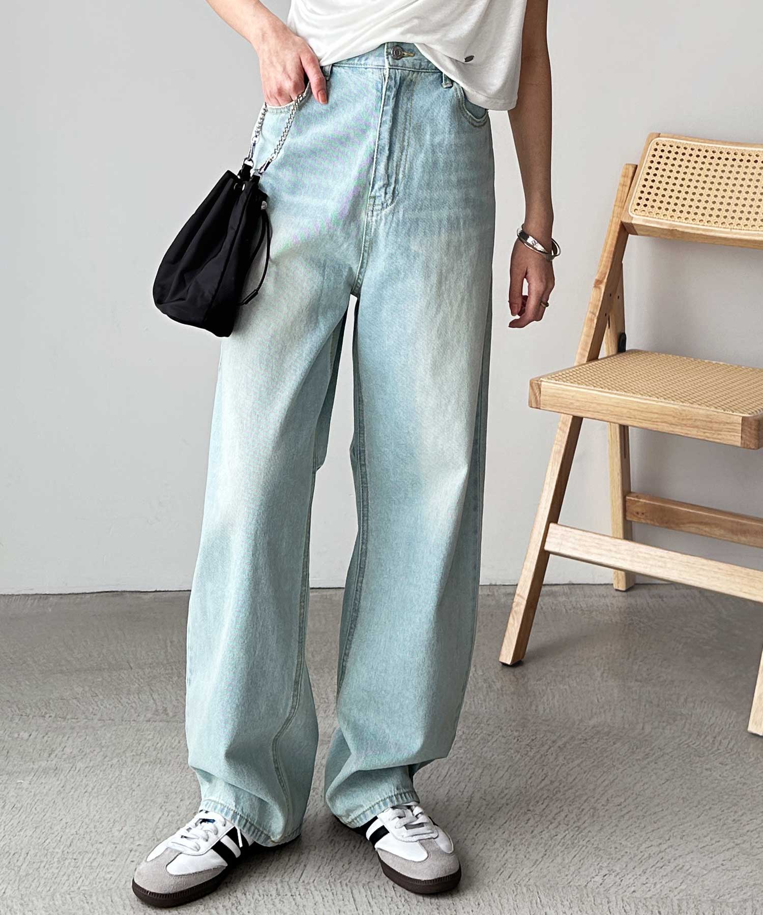 美脚魅せバレルレッグカーブデニムパンツ | ファッション通販サイト NUGU