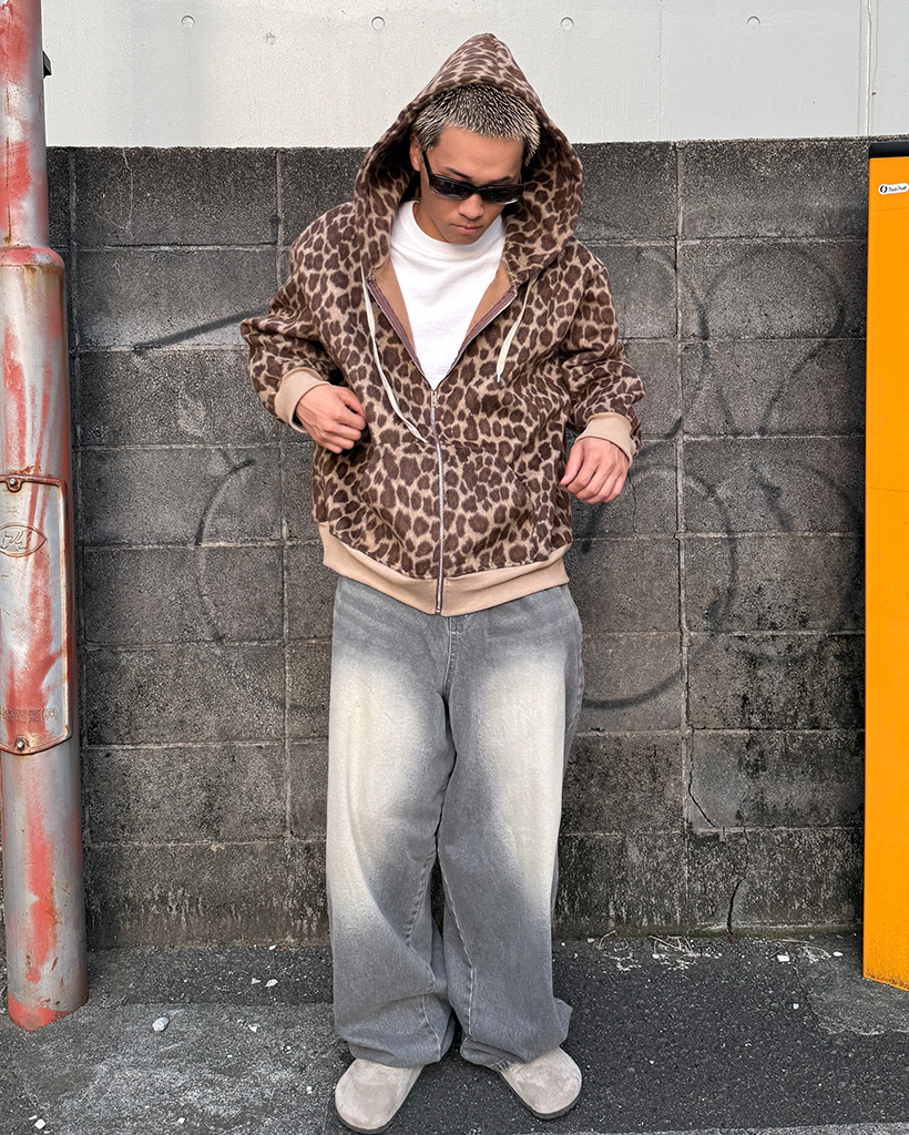 専用 scuffers ジップパーカー レオパード Scff Leopard Zipper – Scuffers