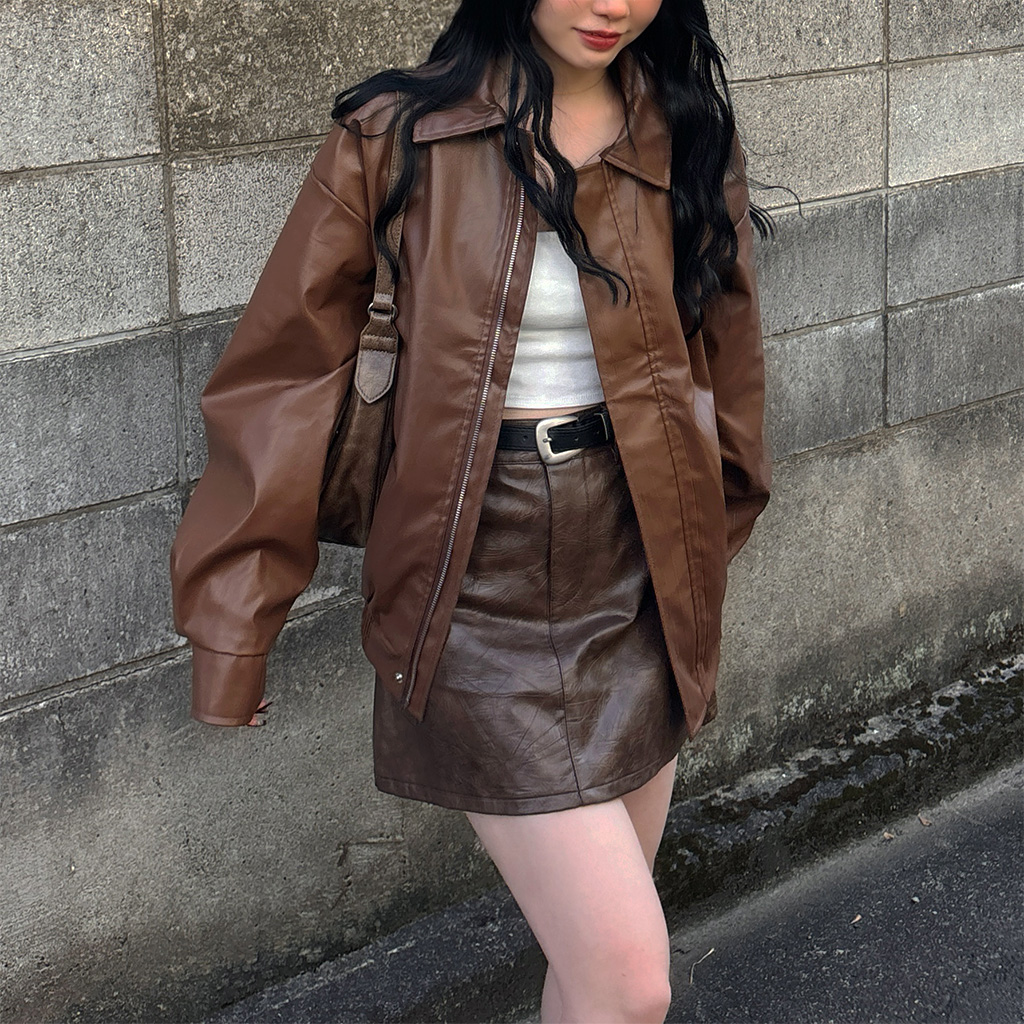 ベルトsetミニレザースカート | ファッション通販サイト NUGU