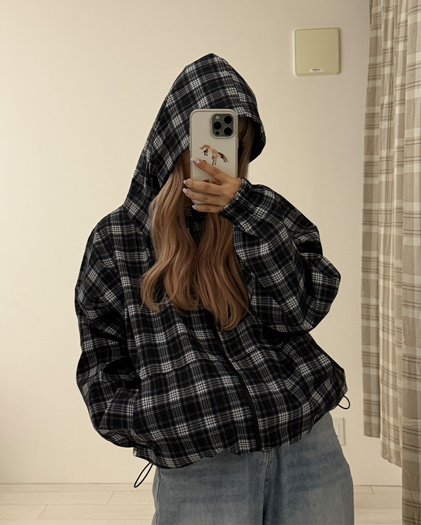 チェックパターンマウンテンパーカー | ファッション通販サイト NUGU