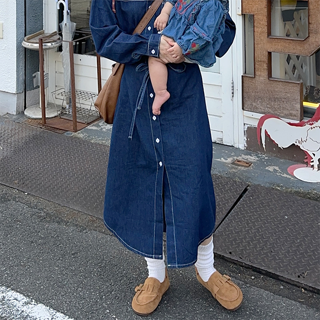 デニムロングワンピース | ファッション通販サイト NUGU