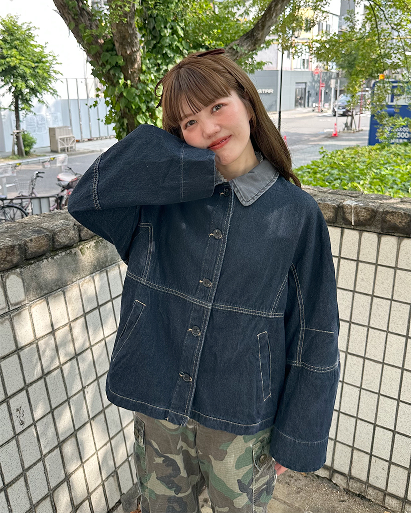 配色カラーデニムワークジャケット | ファッション通販サイト NUGU