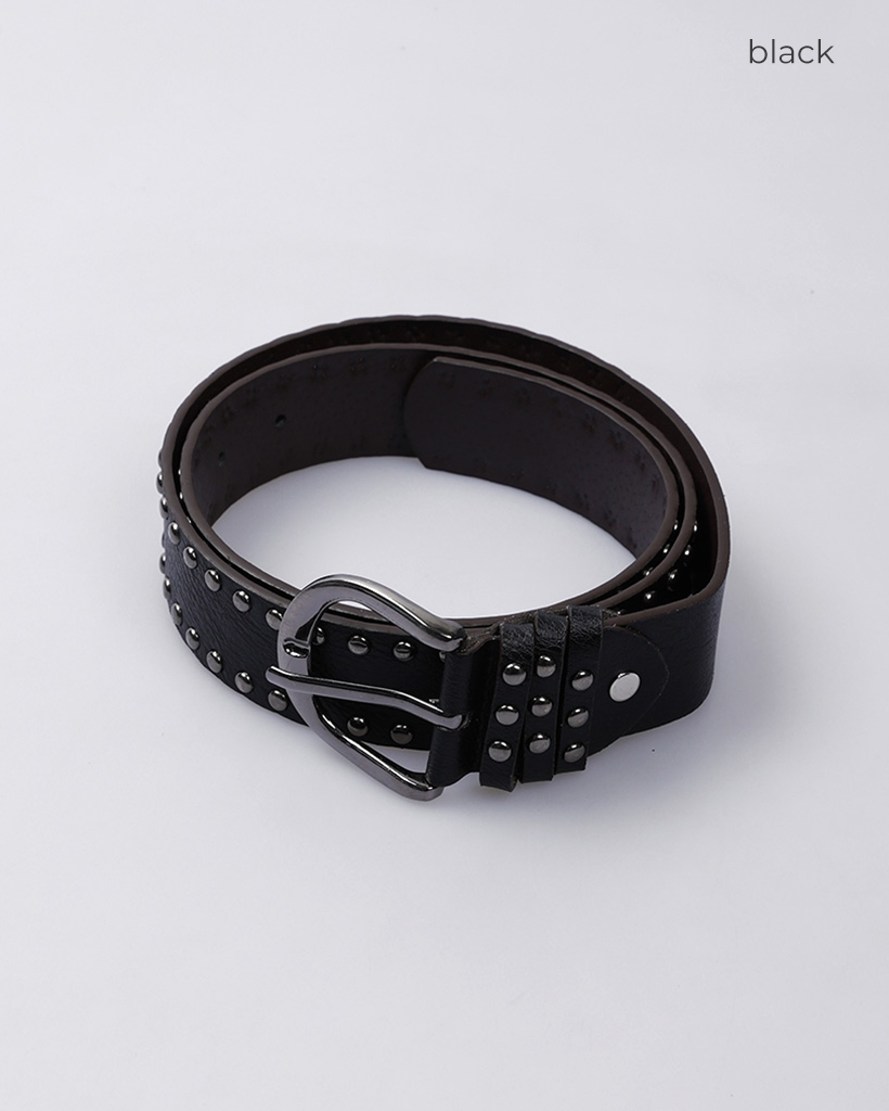 ツーラインスタッズベルト | ファッション通販サイト NUGU