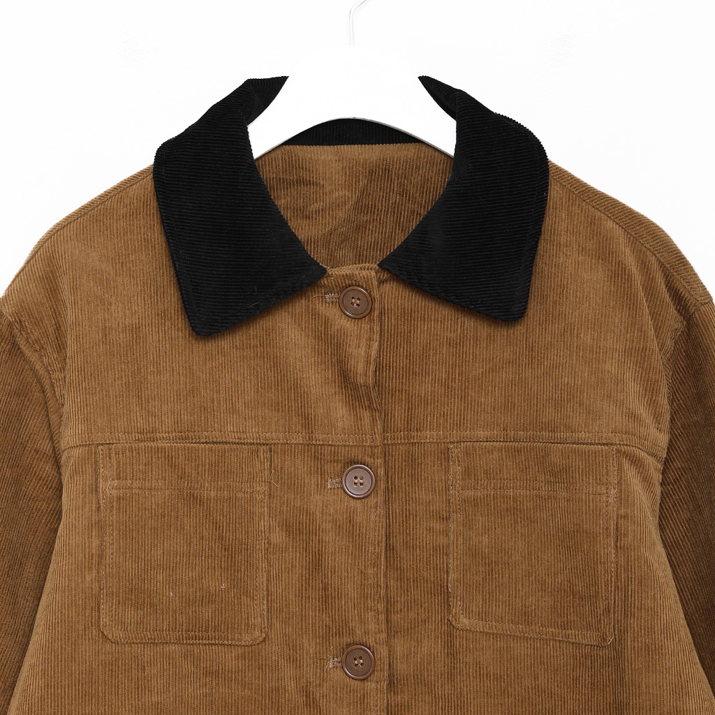 チェックバイカラーコーデュロイジャケット | ファッション通販サイト NUGU