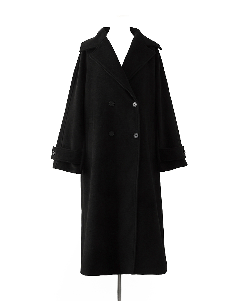 2回再販](ORIGINAL) ワイドカラーダブルロングコート | ファッション