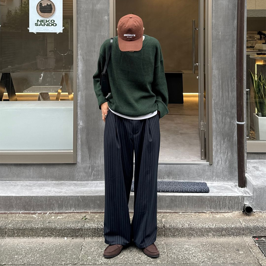 ストライプワイドスラックス | ファッション通販サイト NUGU