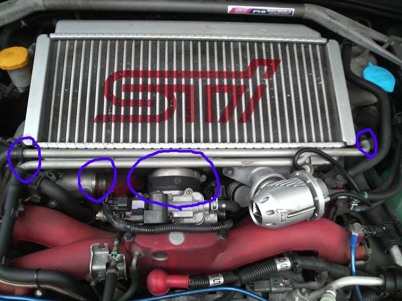 インタークーラーダクトホース交換（スバル インプレッサ WRX STI・GDB
