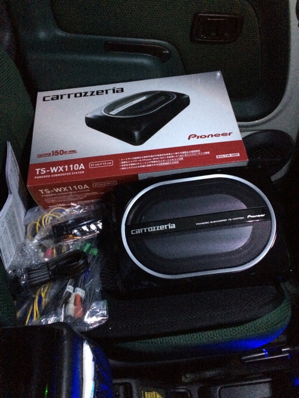 サブウーファー Carrozzeria TS-WX110Aを取付（ダイハツ ネイキッド