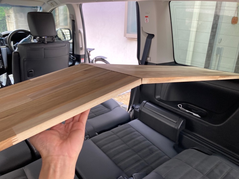 デリカでお手頃快適車中泊→テーブルDIY完成版（三菱 デリカD:5・CV系