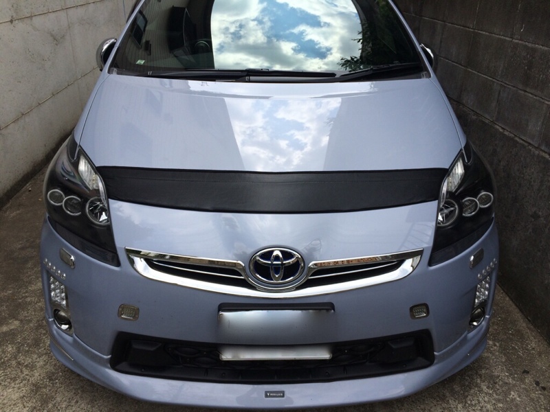 トヨタ(純正) LEDヘッドライト インナーブラック塗装&イカリング の