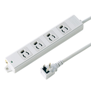 TAP-KE6L-1【工事物件タップ（3P・6個口・1m）】環境に優しいケーブル