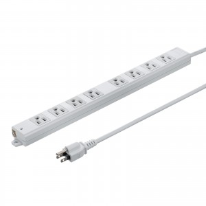 TAP-KS8N-1【工事物件タップ（3P・8個口・1m）】オフィスでの使用に