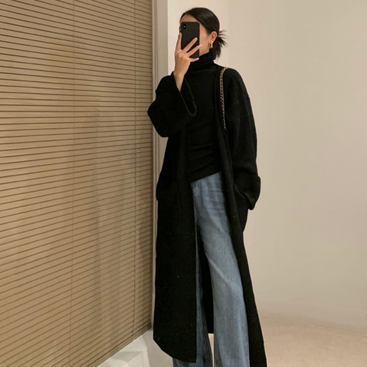 ロング ニットカーディガン レディース[品番：AGCW0003328]｜SUNSHINE