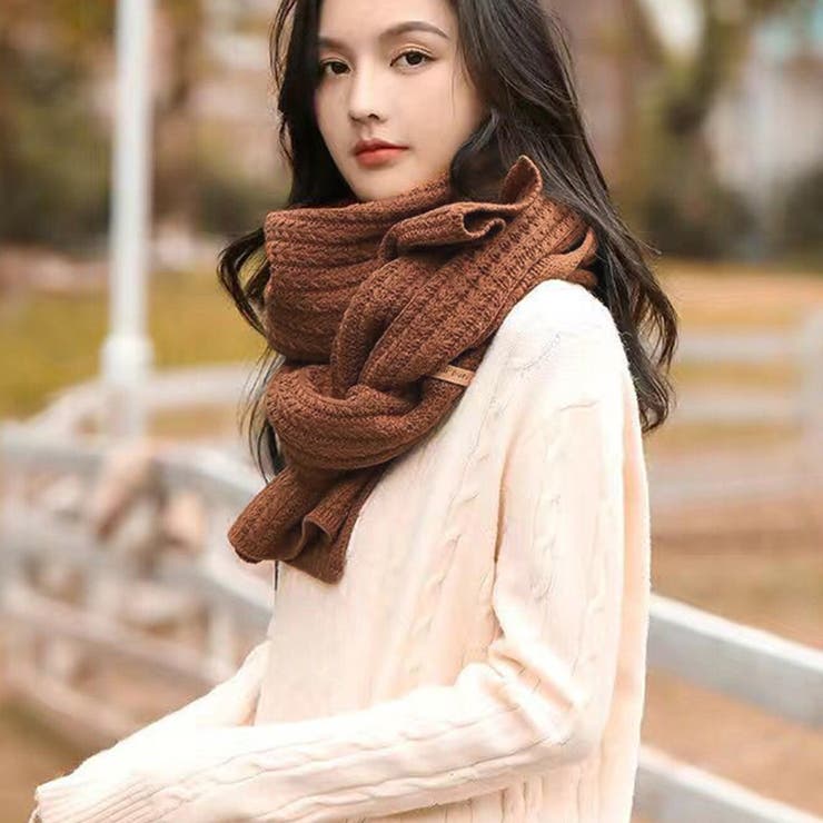 ニットマフラー ストール レディース秋冬[品番：AGCW0003481