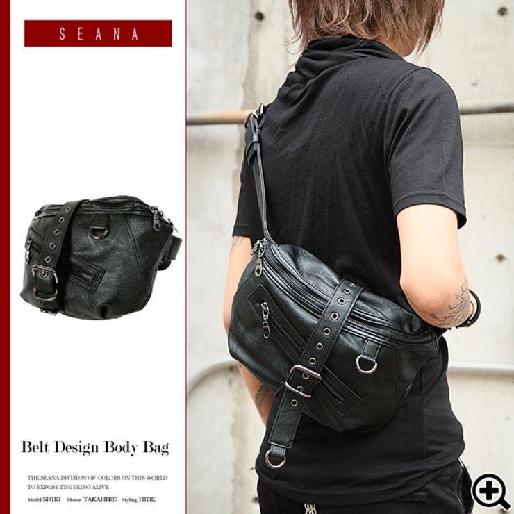 ◇SEANA(シーナ) ベルトデザインボディバッグ◇ヴィジュアル系 お兄系