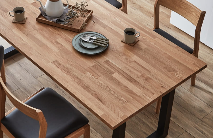 オーク MOSAIQUE 無垢材 テーブル天板のみ 180cm×90cm 厚み30mm 1cm