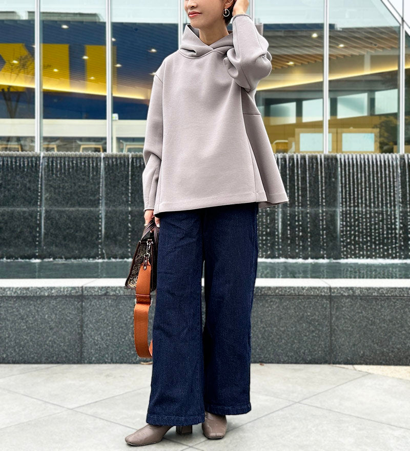 大人の女性のために作ったきれいめパーカー（モカグレー） | マリコローレ