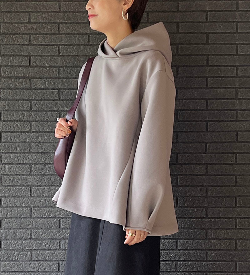 大人の女性のために作ったきれいめパーカー（モカグレー） | マリコローレ