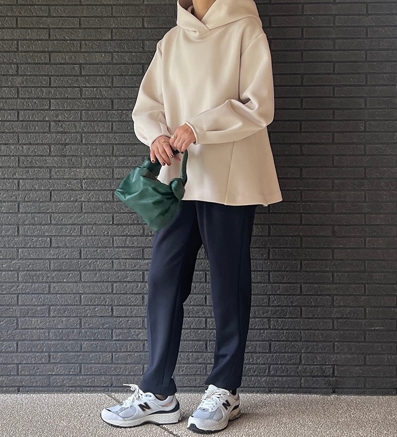 大人の女性のために作ったきれいめパーカー（グレージュ） | マリコローレ