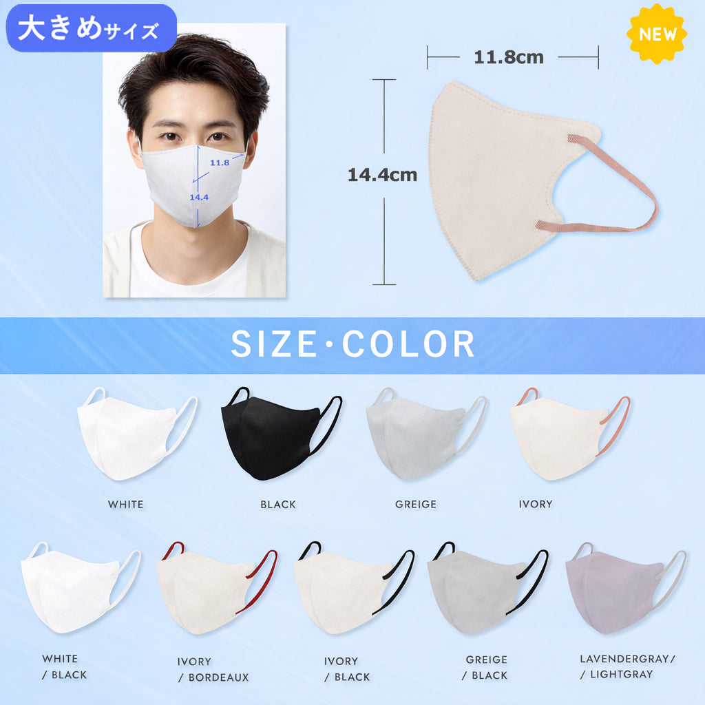 IKISURU（イキスル） - ホワイト×グレー | Victorian Mask