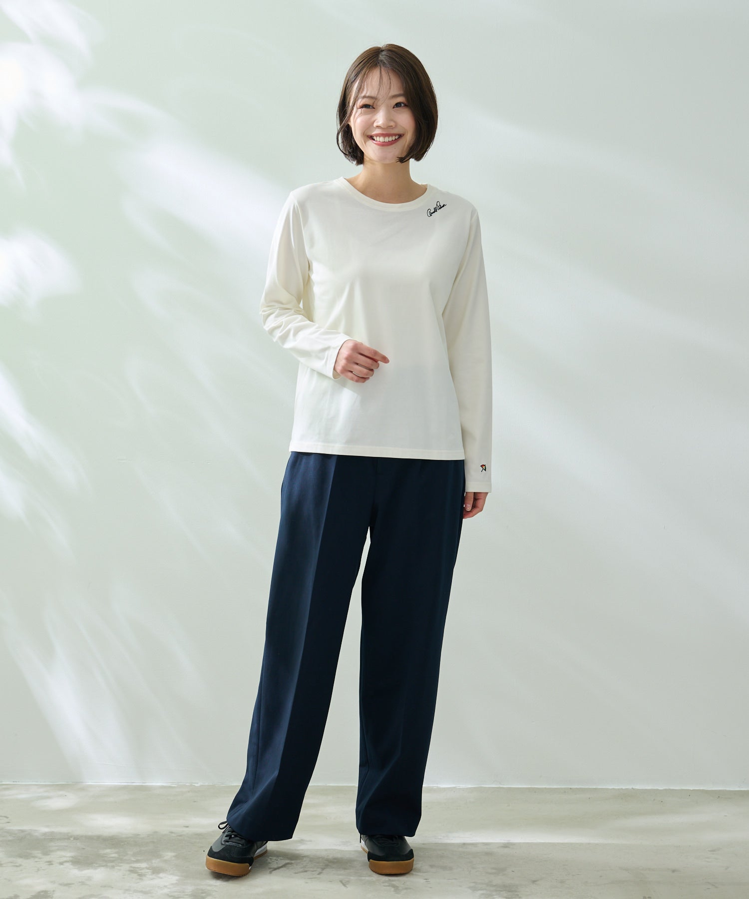 ワンポイント ロゴベーシックロンT（Tシャツ/カットソー/レディース