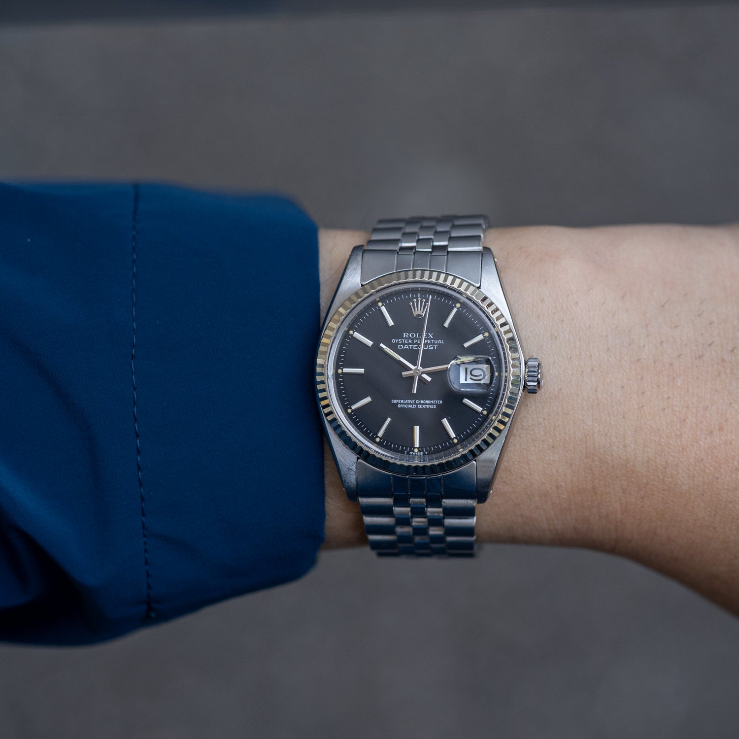 ロレックス デイトジャスト 1601 マットブラック 保証書付き | ARBITRO
