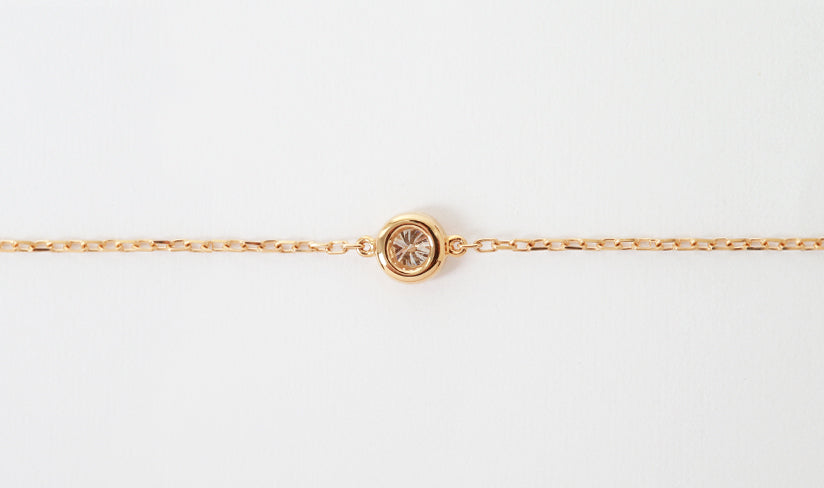 K18/Pt「0.1ctダイヤ ヌード」ブレスレット｜【オレフィーチェ】Orefice