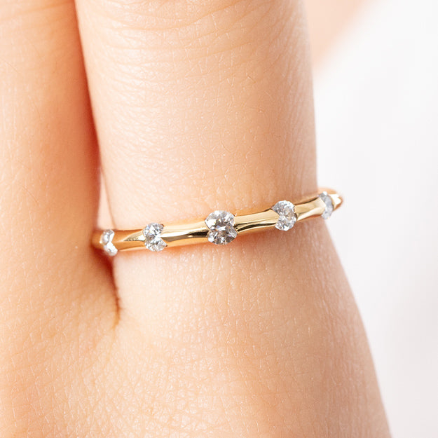 K18/Pt「ダイヤ デュウ」リング｜【オレフィーチェ】Orefice