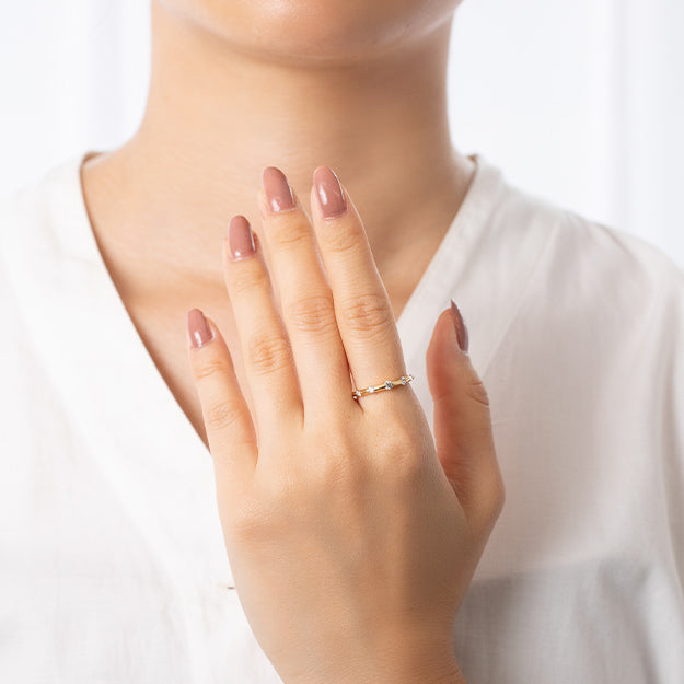 K18/Pt「ダイヤ デュウ」リング｜【オレフィーチェ】Orefice