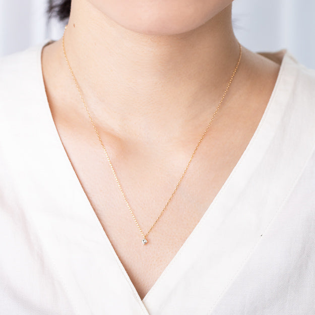 K18/Pt「0.08ctヴィスタ」ネックレス｜【オレフィーチェ】Orefice