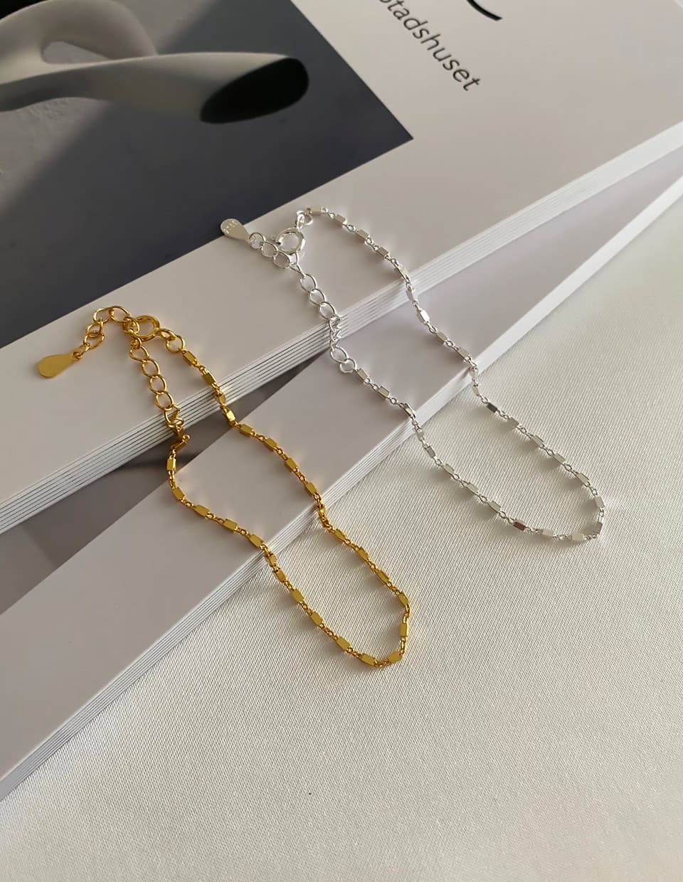 キューブチェーンブレスレット SV925 – 金属アレルギー対応の