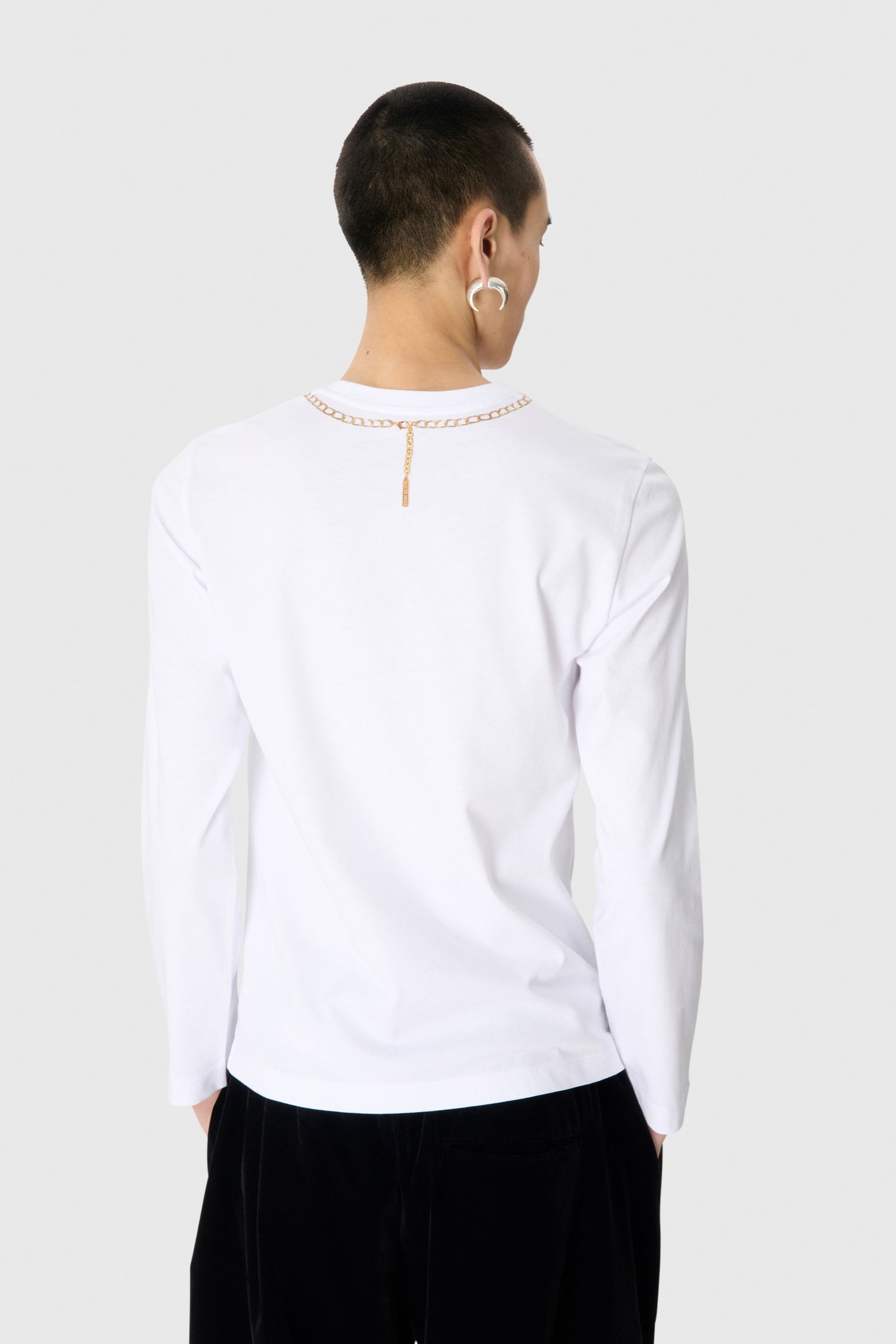TROMPE L'ŒIL JEWELRY JERSEY LS T-SHIRT • Marine Serre