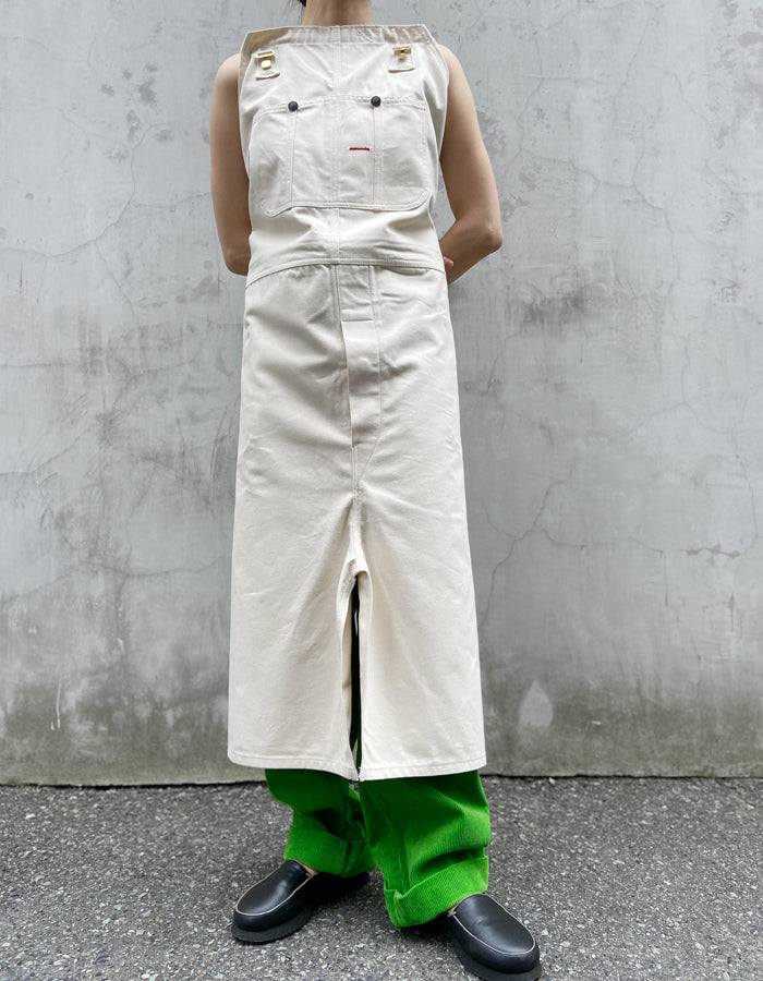 FUMIKA_UCHIDA/DENIM OVERALL APRON MIDI DRESS