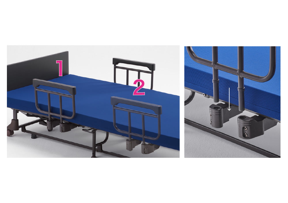 収納式電動リクライニングベッド AX-BE580 専用サイドレール AX-BZ58