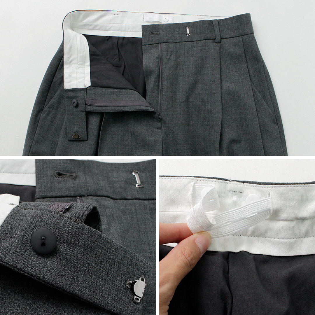 ETRE TOKYO（エトレトウキョウ） ウエストアジャスタブル タックワイド