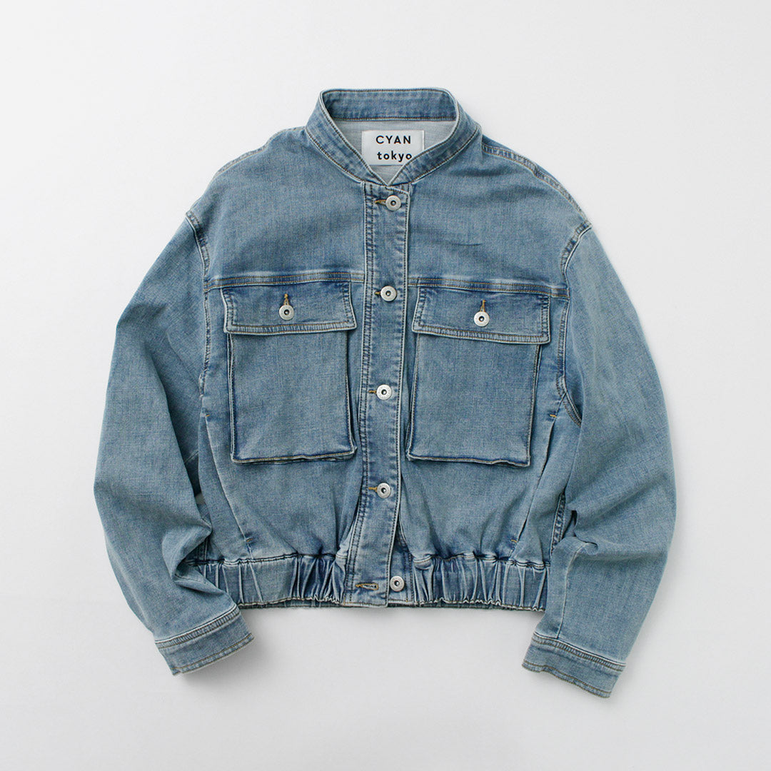 CYAN TOKYO（シアン トーキョー） スタンドカラー ショートデニム