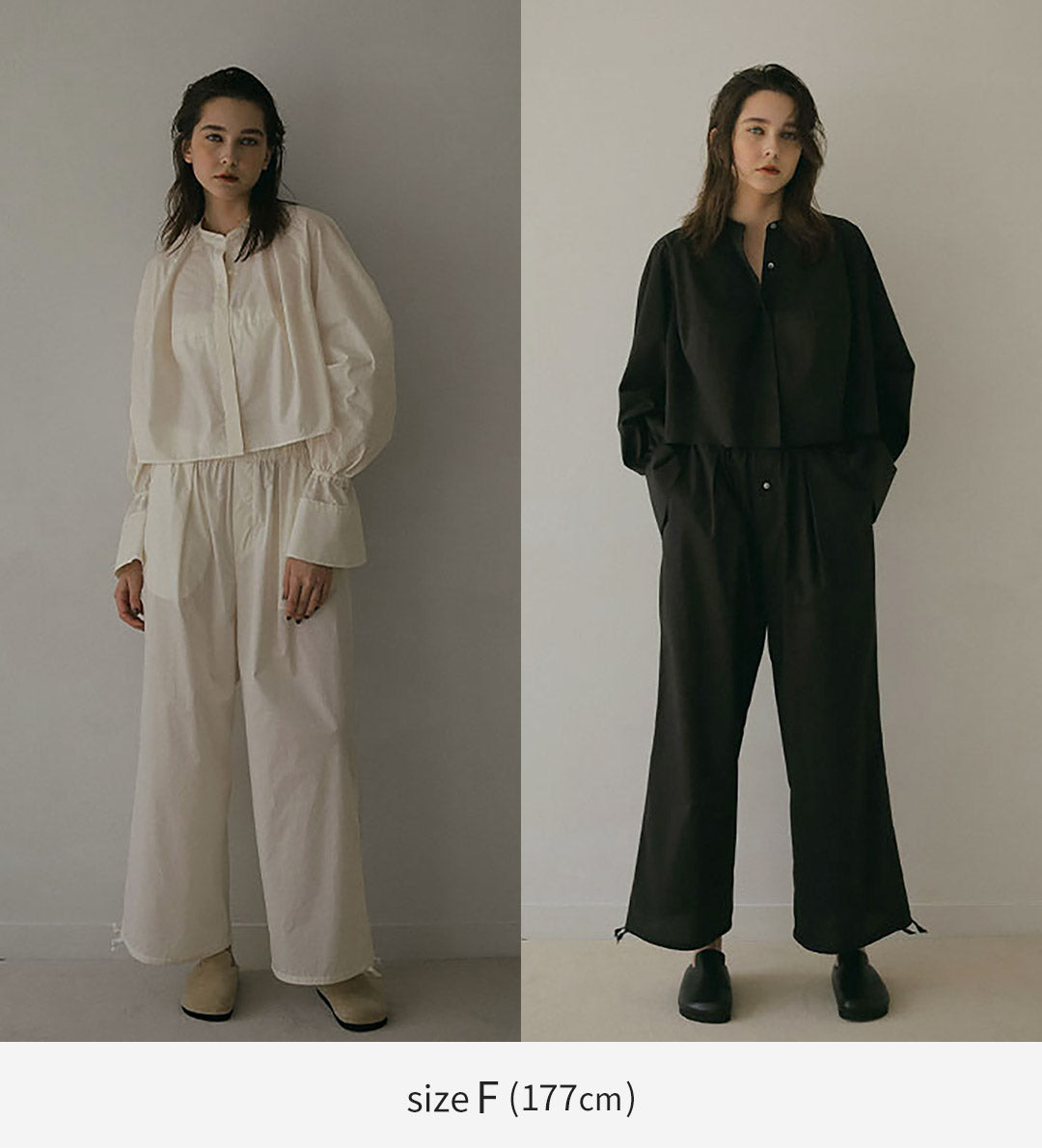 ETRE TOKYO（エトレトウキョウ） カーブスリーブバンドカラーシャツ