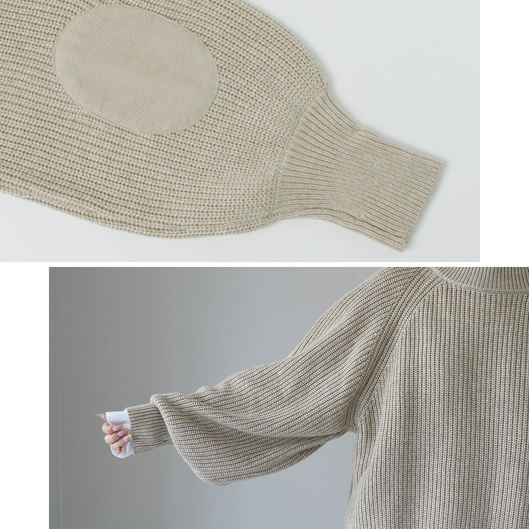 KHA:KI（カーキ） ハーフジップ ミリタリーニット / レディース