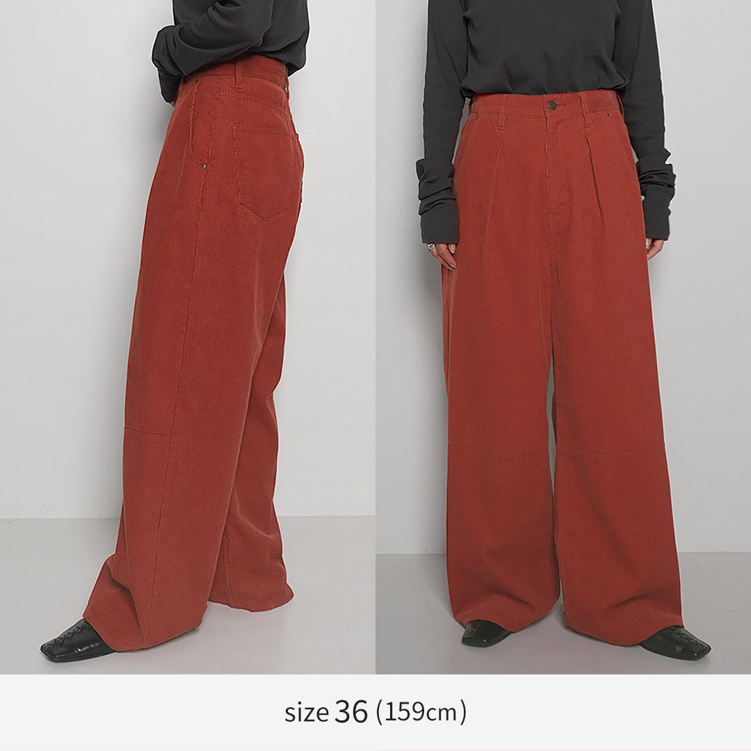 YENN（イェン） ウォッシュド コーデュロイ パンツ / レディース