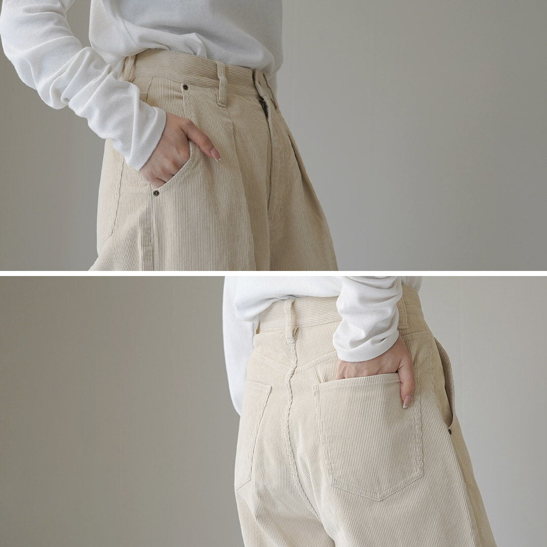 YENN（イェン） ウォッシュド コーデュロイ パンツ / レディース