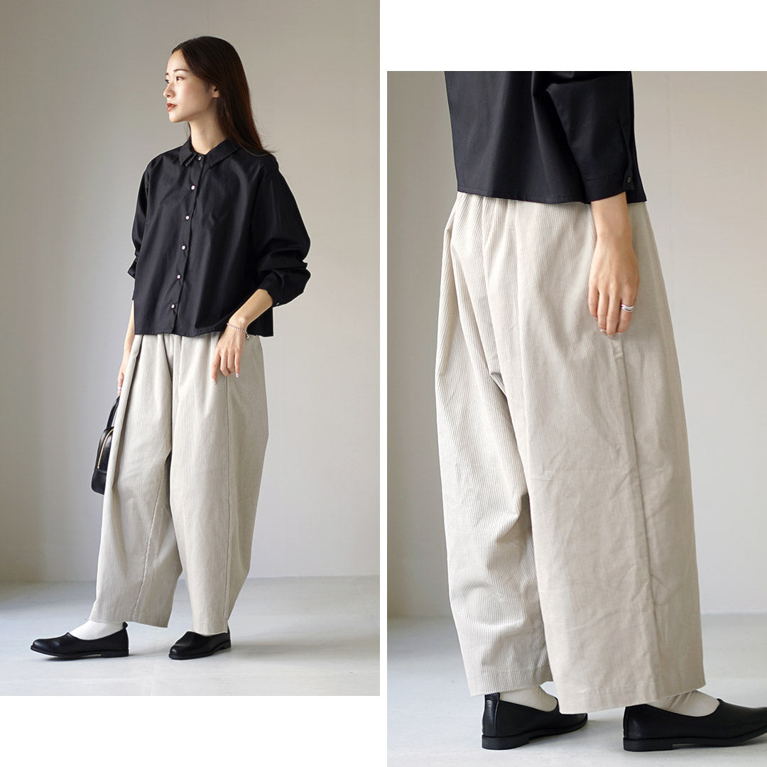 mizuiro ind（ミズイロインド） コーデュロイ ワイドパンツ