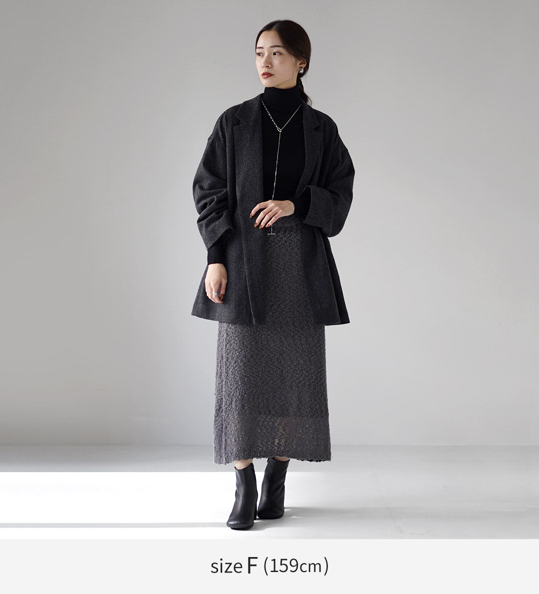 mizuiro ind（ミズイロインド） スラブヤーン ロングスカート / ニット