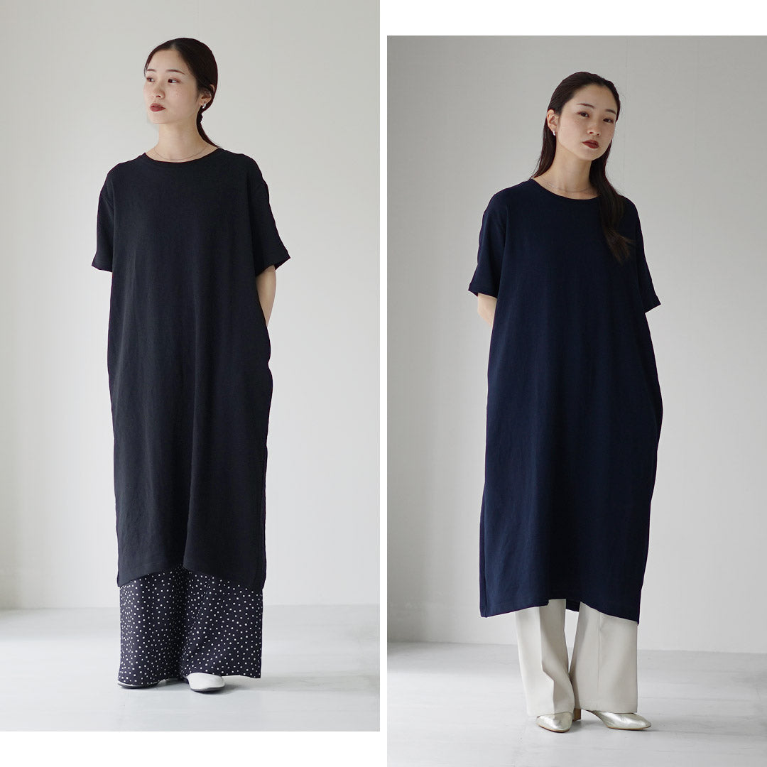 mizuiro ind（ミズイロインド） ジョーゼット ハーフスリーブロング